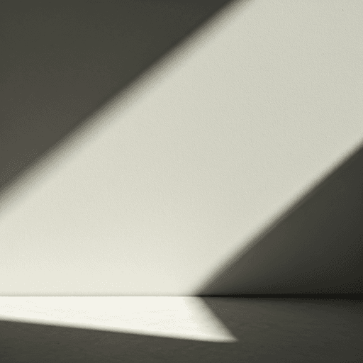 Abstract shadow on a minimalist concrete wall